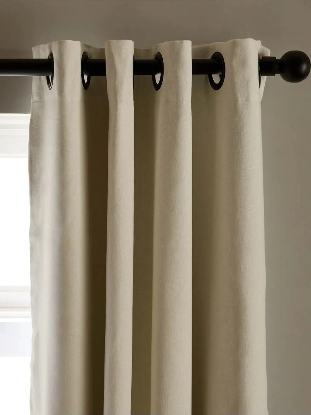 NWOT Quince European Linen Grommet True Blackout Curtain - Single Panel (Ivory)